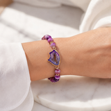 Purple Agate Crystal Druzy Bracelet