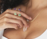 Double The Attention Fluorite Ring