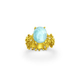 Empress Of The Sea Larimar Crystal Ring