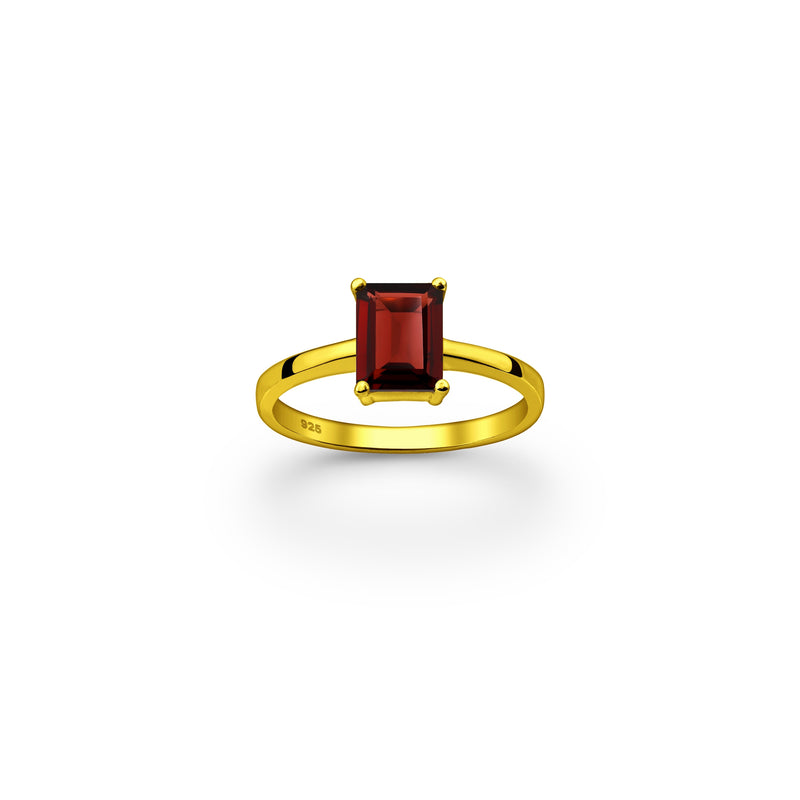 Fire Goddess Garnet Crystal Ring