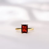 Fire Goddess Garnet Crystal Ring