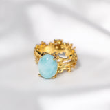 Empress Of The Sea Larimar Crystal Ring